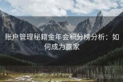账户管理秘籍金年会积分榜分析：如何成为赢家