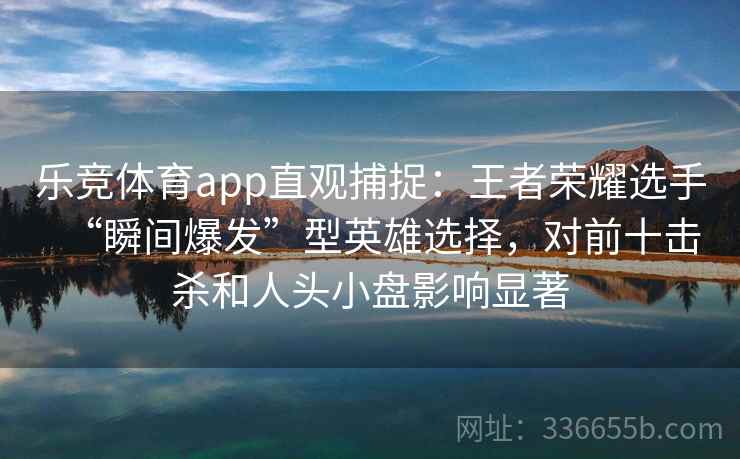 乐竞体育app直观捕捉：王者荣耀选手“瞬间爆发”型英雄选择，对前十击杀和人头小盘影响显著