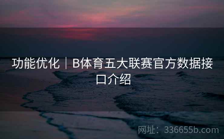 功能优化|B体育五大联赛官方数据接口介绍 功能优化|B体育五大联赛官方数据接口介绍
