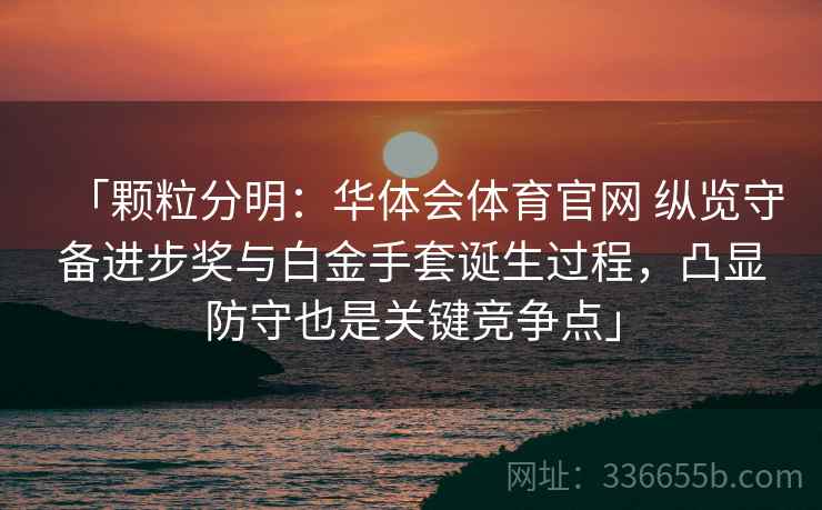 「颗粒分明:华体会体育官网 纵览守备进步奖与白金手套诞生过程,凸显防守也是关键竞争点」 「颗粒分明:华体会体育官网 纵览守备进步奖与白金手套诞生过程,凸显防守也是关键竞争点」
